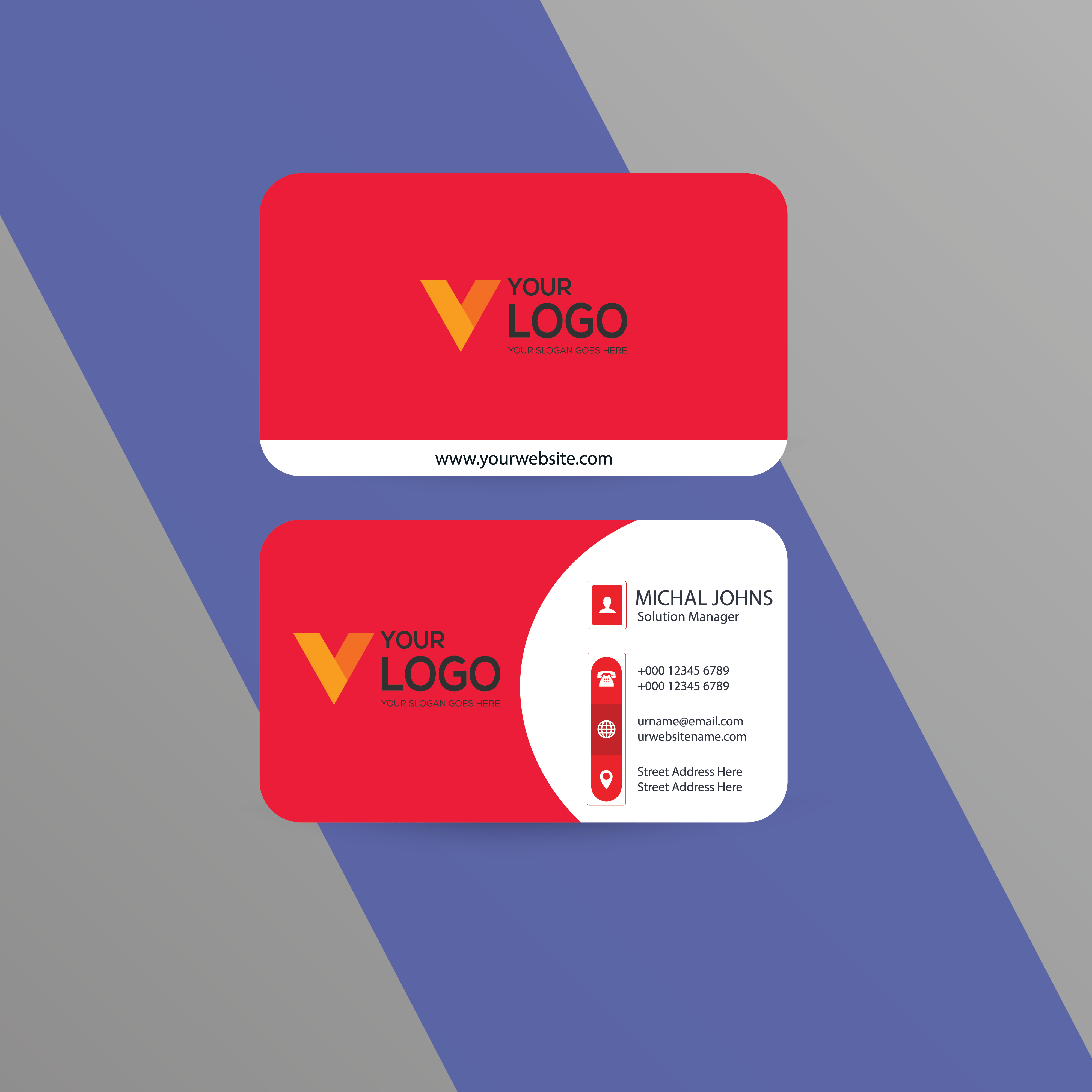 Vector modern creative simple and clean business card design