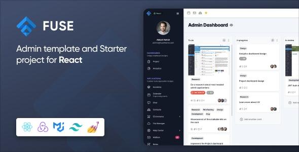 Fuse – React Admin Template Redux Toolkit Material Design with Hooks Support